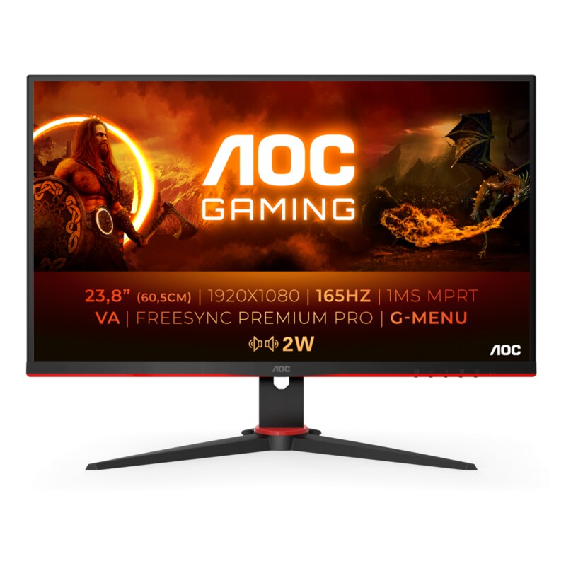 AOC 24G2SAE 60,5cm (23,8") FHD VA Gaming Monitor 16:9 HDMI/DP/VGA 165Hz 1ms Sync