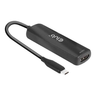 USB C  günstig Kaufen-Club 3D USB Gen2 Typ-C auf HDMI 4K120Hz/8K60Hz HDR10, DSC1.2 PD Adapter St./B.. Club 3D USB Gen2 Typ-C auf HDMI 4K120Hz/8K60Hz HDR10, DSC1.2 PD Adapter St./B. <![CDATA[• USB-Adapter • Anschlüsse: HDMI-Buchse und USB Typ C • Farbe: schwarz, Länge: 