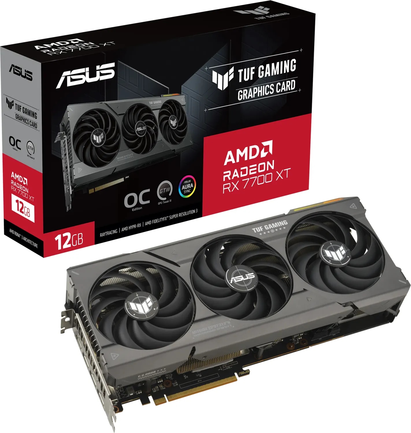 ASUS TUF Gaming Radeon RX 7700 XT OC Grafikkarte 12GB GDDR6 3xDP/HDMI