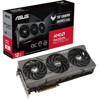 700 32GB günstig Kaufen-ASUS TUF Gaming Radeon RX 7700 XT OC Grafikkarte 12GB GDDR6 3xDP/HDMI. ASUS TUF Gaming Radeon RX 7700 XT OC Grafikkarte 12GB GDDR6 3xDP/HDMI <![CDATA[• AMD Radeon RX 7700 XT (Big Navi), RDNA 3, • 12GB GDDR6-RAM (192bit-Speicherinterface) 18 Gbps 432GB