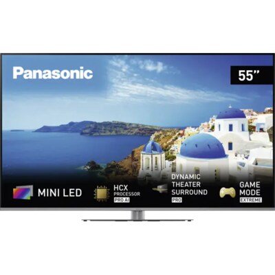 Smart TV günstig Kaufen-Panasonic TX-55MXF977 139cm 55" 4K 120 Hz MiniLED Smart TV Fernseher. Panasonic TX-55MXF977 139cm 55" 4K 120 Hz MiniLED Smart TV Fernseher <![CDATA[• Energieeffizienzklasse: G • Diagonale: 139 cm / 55 Zoll, 4K / Ultra HD, 100/120 Hz • 4x HDM