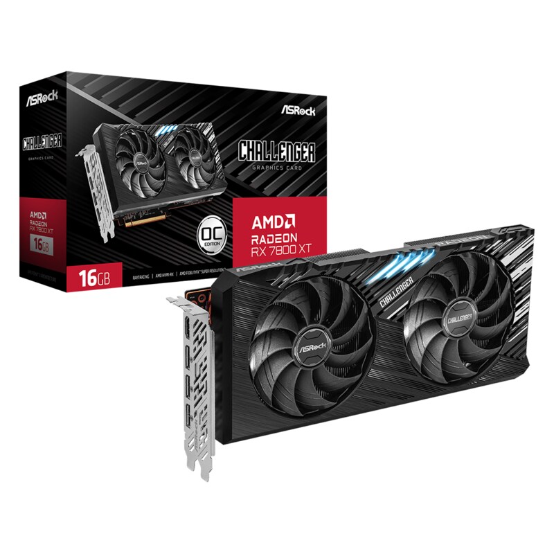 ASROCK AMD Radeon RX 7800 XT Challenger Gaming Grafikkarte 16GB GDDR6 HDMI/3xDP