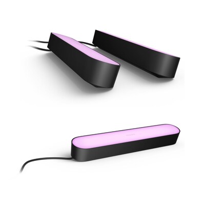 Of S  günstig Kaufen-Philips Hue White & Color Ambiance Play Lightbar + Netzteil schwarz • 3er Pack. Philips Hue White & Color Ambiance Play Lightbar + Netzteil schwarz • 3er Pack <![CDATA[• Technologie: Smart LED • Material: Kunststoff • Lichtfarb