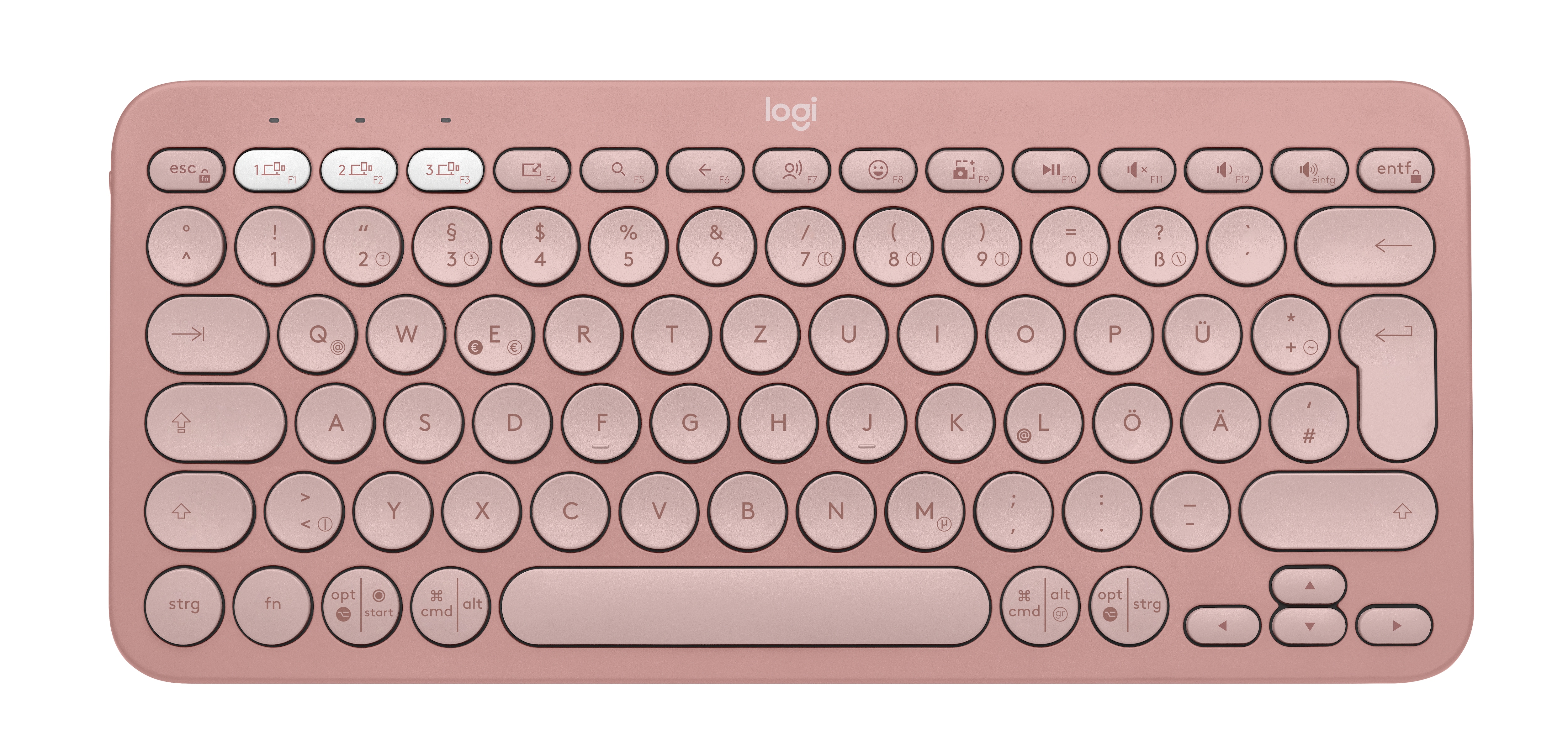 Logitech Pebble Keys 2 K380S Rosa - Minimalistische kabellose Tastatur