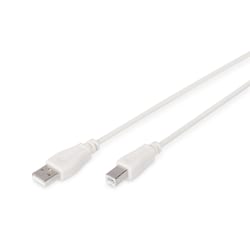 DIGITUS USB 2.0 Anschlusskabel, Typ A - B St/St, 1.8m beige