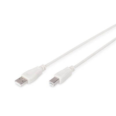 DIGITUS USB 2.0 Anschlusskabel, Typ A - B St/St, 1.8m beige