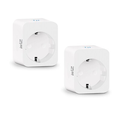 Smart+LED günstig Kaufen-WiZ Smart Plug powermeter Type-F Steckdose weiß, 2er Pack. WiZ Smart Plug powermeter Type-F Steckdose weiß, 2er Pack <![CDATA[• smarte Steckdose mit Sprachsteuerung • Steuerbar über Amazon Alexa, Google Assist • inklusive Stromverbrauchsm
