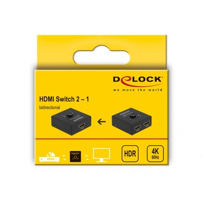 Rot+Schwarz günstig Kaufen-Delock HDMI 2 - 1 Umschalter bidirektional 4K 60 Hz kompakt. Delock HDMI 2 - 1 Umschalter bidirektional 4K 60 Hz kompakt <![CDATA[• Adapter • Anschlüsse: HDMI A und • Farbe: schwarz • passend für: Daten • Farbe: Schwarz]]>. 