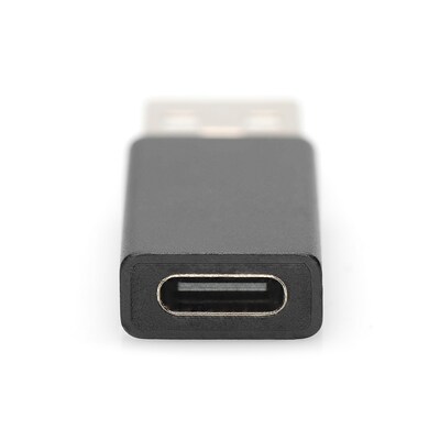 It Up  günstig Kaufen-DIGITUS USB Typ-C Adapter, Typ A to C M/F, 3A, 5GB, 3.0 Version, schwarz. DIGITUS USB Typ-C Adapter, Typ A to C M/F, 3A, 5GB, 3.0 Version, schwarz <![CDATA[• USB-Adapter • Anschlüsse: USB Typ A und USB Typ C • Farbe: schwarz • SuperSpeed Datenüb