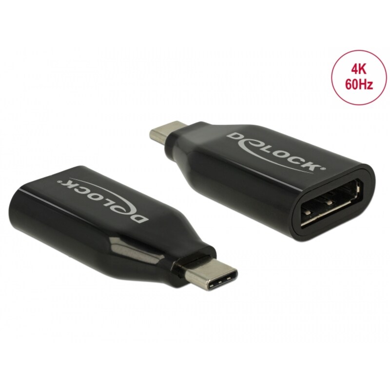 Delock Adapter USB Type-C™ Stecker zu DisplayPort Buchse (DP Alt Mode) 4K 60 Hz