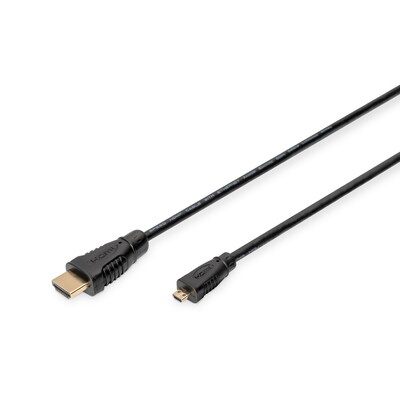 Farbe Schwarz günstig Kaufen-DIGITUS HDMI High Speed Anschlusskabel, Typ A St/St, 1.0m. DIGITUS HDMI High Speed Anschlusskabel, Typ A St/St, 1.0m <![CDATA[• HDMI-Kabel • Anschlüsse: HDMI micro D und HDMI A • Farbe: schwarz • Länge: 1,0 m • Farbe: Schwarz, Besonderheiten: 