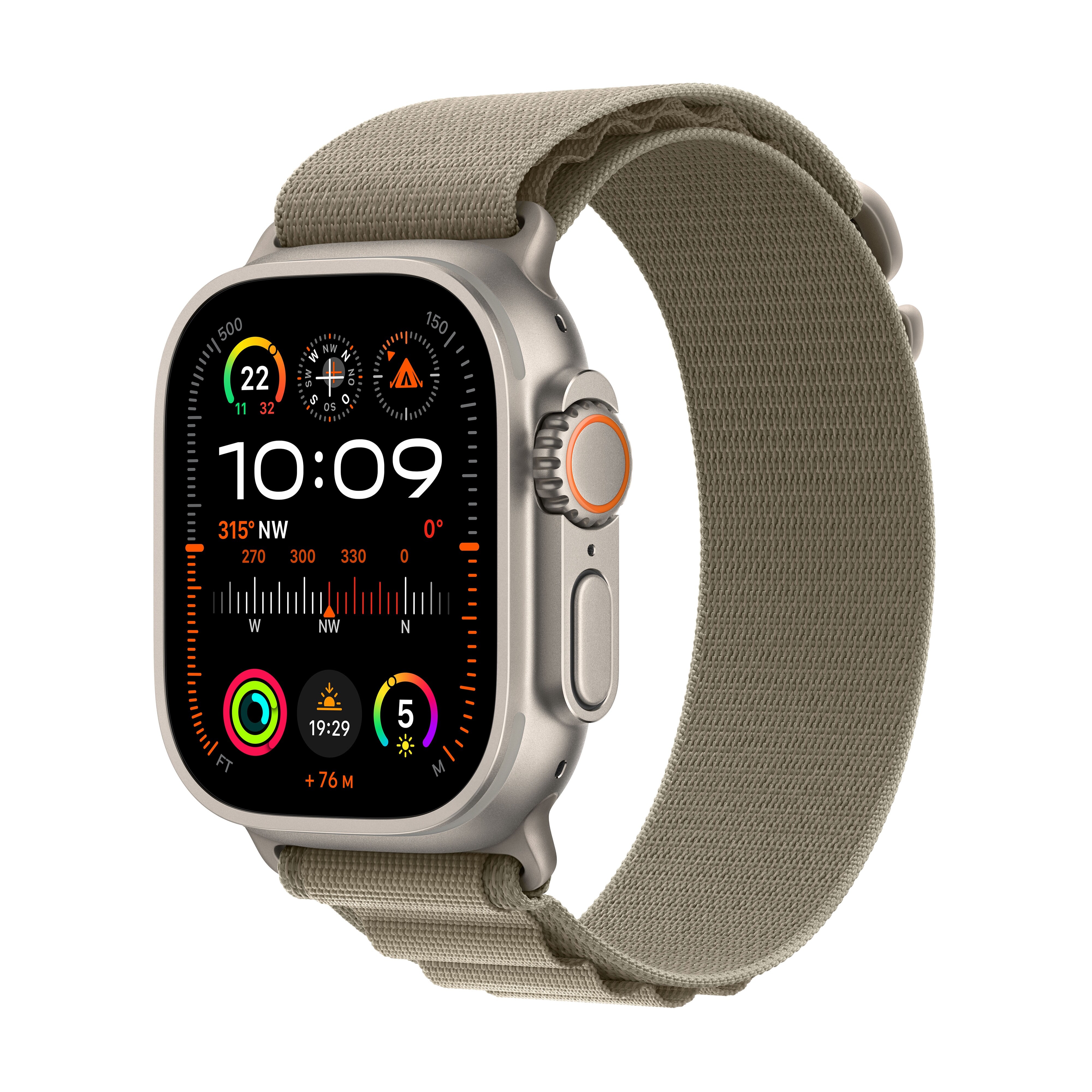 Apple Watch Ultra 2 LTE 49mm Titanium Alpine Loop Olive small MREX3FD/A