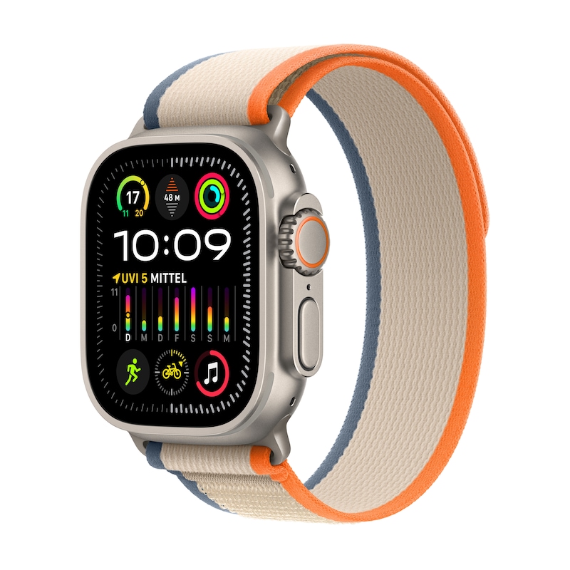 Apple Watch Ultra 2 LTE 49mm Titanium Trail Loop Orange/Beige M/L MRF23FD/A