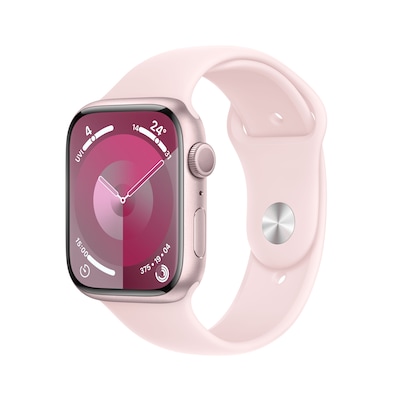 Apple Watch günstig Kaufen-Apple Watch Series 9 GPS 45mm Aluminium Rosè Sportarmband Hellrosa - S/M. Apple Watch Series 9 GPS 45mm Aluminium Rosè Sportarmband Hellrosa - S/M <![CDATA[• LTPO-OLED Display • 1 Tage Akkulaufzeit • Aluminium Gehäuse]]>. 