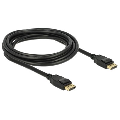 Kabel Delock günstig Kaufen-Delock Kabel DisplayPort 1.2 Stecker  DisplayPort Stecker 4K 3 m. Delock Kabel DisplayPort 1.2 Stecker  DisplayPort Stecker 4K 3 m <![CDATA[• Adapter • Anschlüsse: USB Typ C und USB Typ C • Farbe: schwarz • passend für: Daten • Farbe: Schwarz]