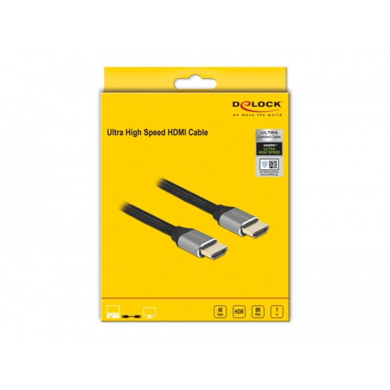 Stecker und günstig Kaufen-Delock Ultra High Speed HDMI Kabel 48 Gbps 8K 60 Hz grau 1 m zertifiziert. Delock Ultra High Speed HDMI Kabel 48 Gbps 8K 60 Hz grau 1 m zertifiziert <![CDATA[• Adapter • Anschlüsse: HDMI-Stecker und HDMI-Stecker • Farbe: schwarz]]>. 