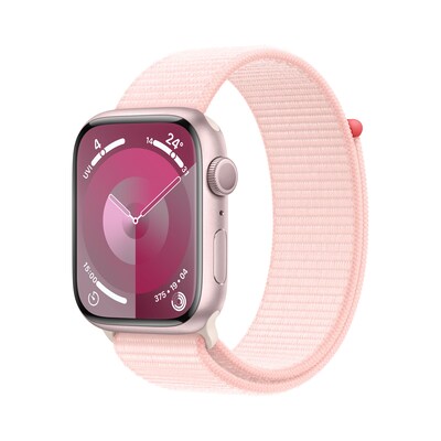 LED Display günstig Kaufen-Apple Watch Series 9 GPS 45mm Aluminium Rosè Sport Loop Hellrosa. Apple Watch Series 9 GPS 45mm Aluminium Rosè Sport Loop Hellrosa <![CDATA[• LTPO-OLED Display • 1 Tage Akkulaufzeit • Aluminium Gehäuse]]>. 