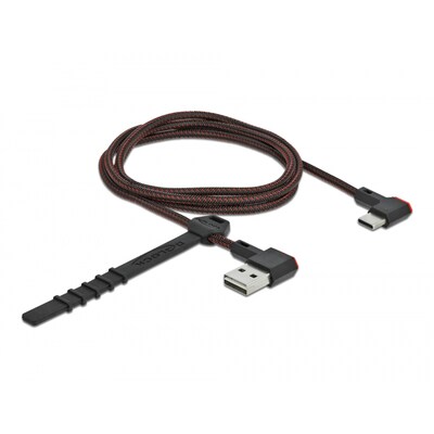 Delock EASY-USB 2.0 Kabel Typ-A Stecker zu USB Type-C™ Stecker gewinkelt 1m