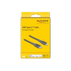 Delock Daten- und Ladekabel USB Type-C zu Lightning f&uuml;r iPhone, iPad grau 0,5 m