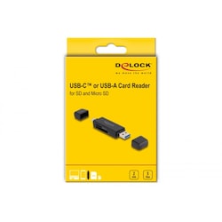 Delock Card Reader SuperSpeed USB 5 Gbps USB Type-C&trade; / Typ-A f&uuml;r SD und Micro SD