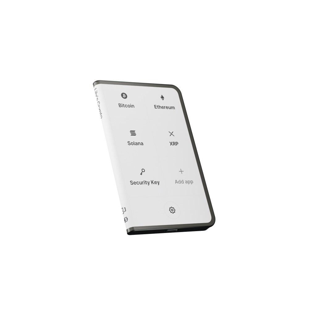 Ledger STAX Krypto-Hardware-Geldb&ouml;rse mit gekr&uuml;mmten E Ink&reg;Touchscreen