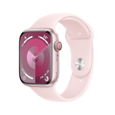Apple Watch günstig Kaufen-Apple Watch Series 9 LTE 45mm Aluminium Rosè Sportarmband Hellrosa M/L. Apple Watch Series 9 LTE 45mm Aluminium Rosè Sportarmband Hellrosa M/L <![CDATA[• LTPO-OLED Display • 1 Tage Akkulaufzeit • Aluminium Gehäuse]]>. 