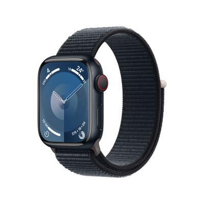 Apple Watch Series 9 LTE 41mm Aluminium Mitternacht Sport Loop Mitternacht