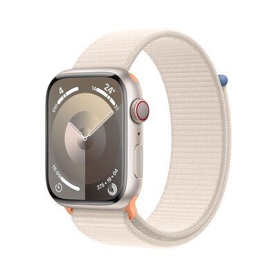 Apple Watch Series 9 LTE 45mm Aluminium Polarstern Sport Loop Polarstern