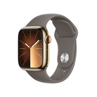 An apple günstig Kaufen-Apple Watch Series 9 LTE 41mm Edelstahl Gold Sportarmband Tonbraun S/M. Apple Watch Series 9 LTE 41mm Edelstahl Gold Sportarmband Tonbraun S/M <![CDATA[• LTPO-OLED Display • 1 Tage Akkulaufzeit • Edelstahl Gehäuse]]>. 