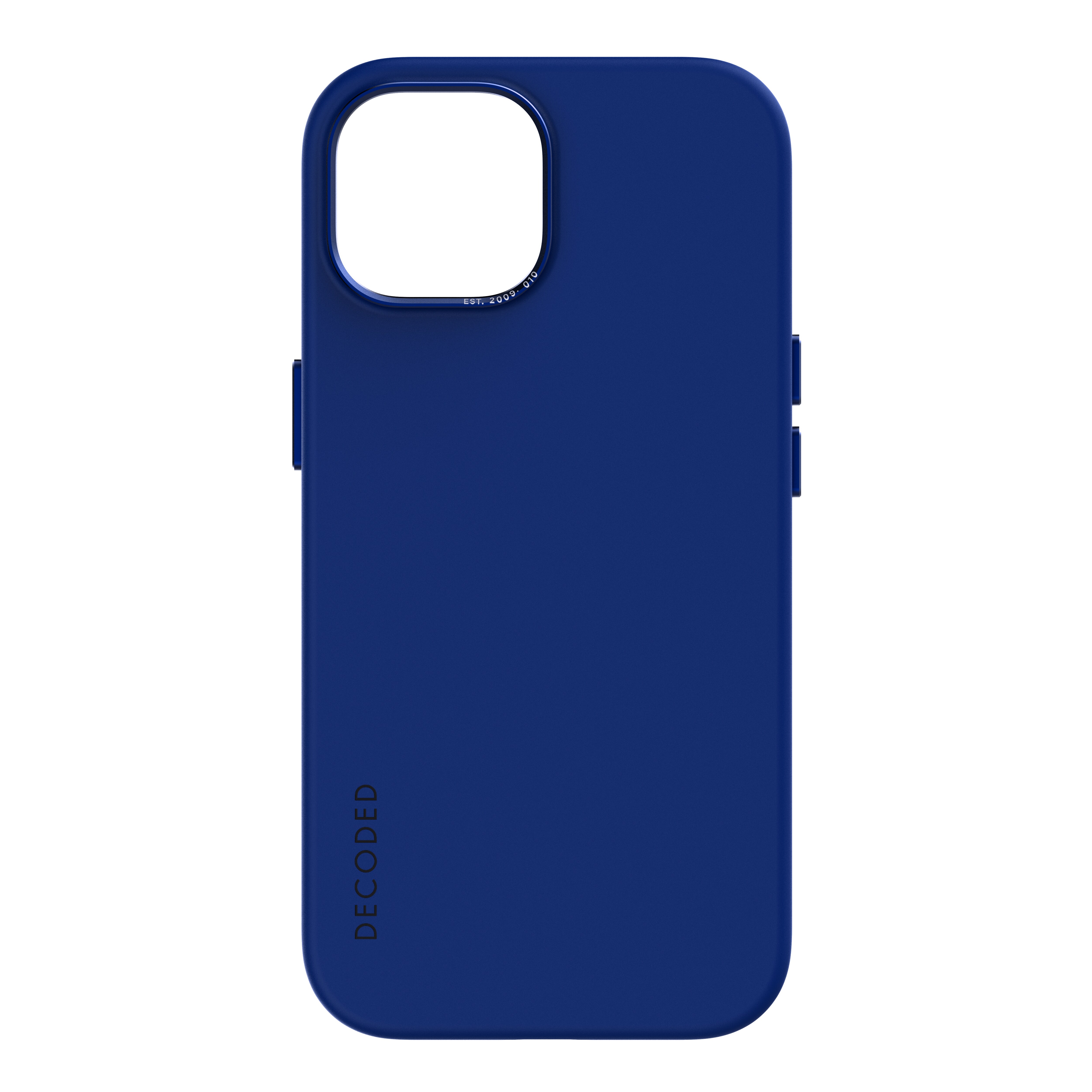 Decoded AntiMicrobial Silicone Backcover iPhone 15 Galactiv Blue