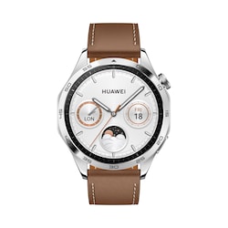 Huawei Watch GT 4 Smartwatch 46mm (Phoinix) silber/Lederarmb. AMOLED-Display