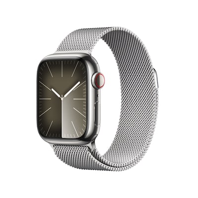 Apple Watch günstig Kaufen-Apple Watch Series 9 LTE 41mm Edelstahl Silber Milanaise Silber. Apple Watch Series 9 LTE 41mm Edelstahl Silber Milanaise Silber <![CDATA[• LTPO-OLED Display • 1 Tage Akkulaufzeit • Edelstahl Gehäuse]]>. 