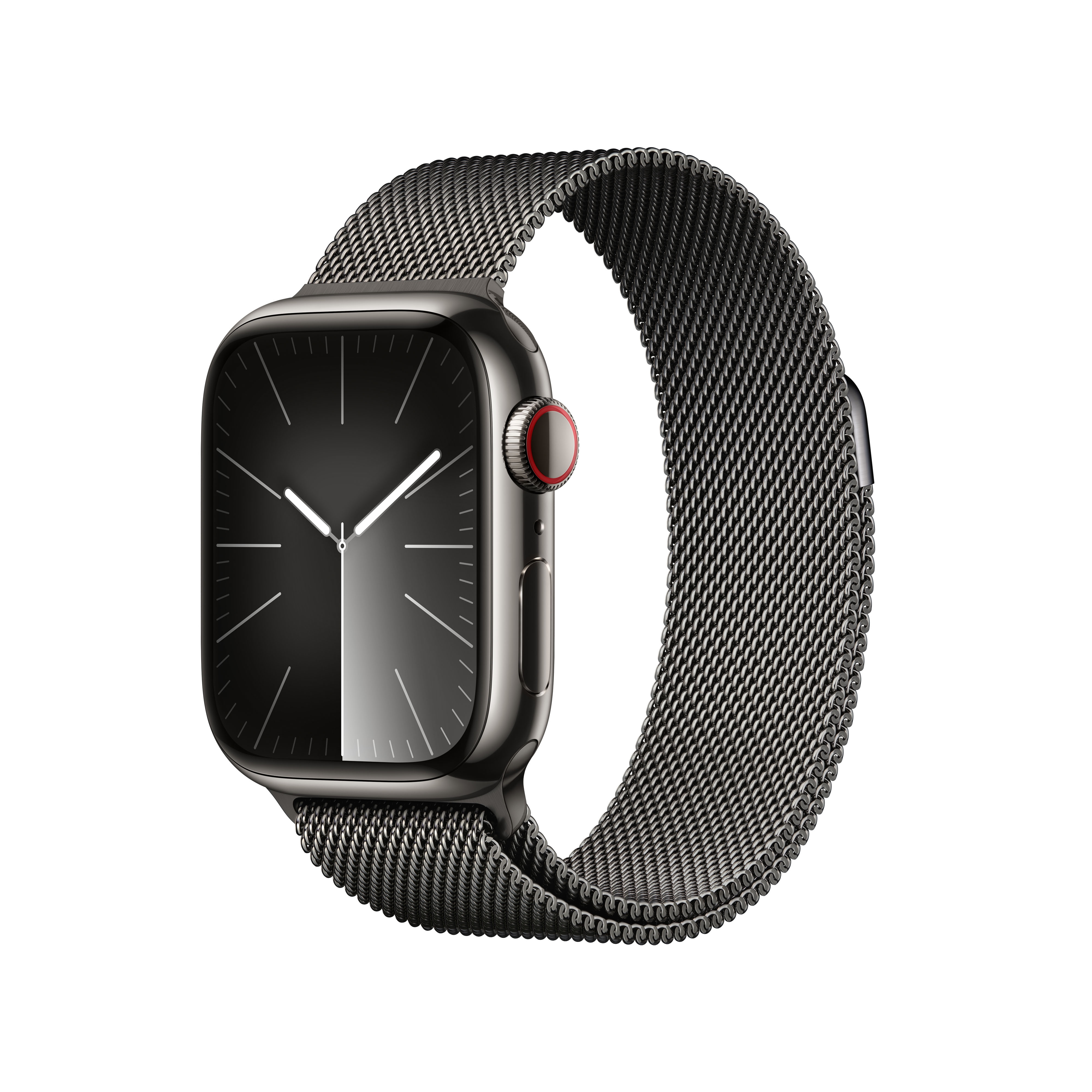 Apple Watch Series 9 LTE 41mm Edelstahl Graphit Milanaise Graphit