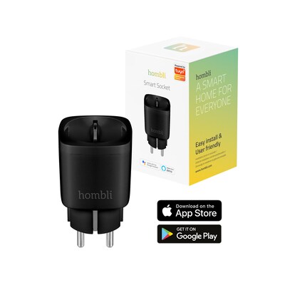 bis 8 günstig Kaufen-Hombli Smart Plug Steckdose EU schwarz. Hombli Smart Plug Steckdose EU schwarz <![CDATA[• Smarte WLAN-Steckdose • 220-250 V / bis zu 3680 W / bis zu 16 A • Mechanischer Ein-Aus-Schalter • Messung des Stromverbrauchs • Timer und Zeitpläne einste