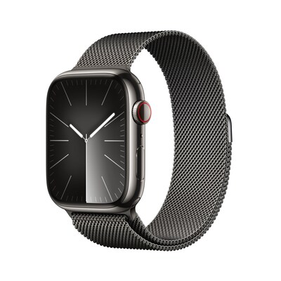 Apple Watch Series 9 LTE 45mm Edelstahl Graphit Milanaise Graphit
