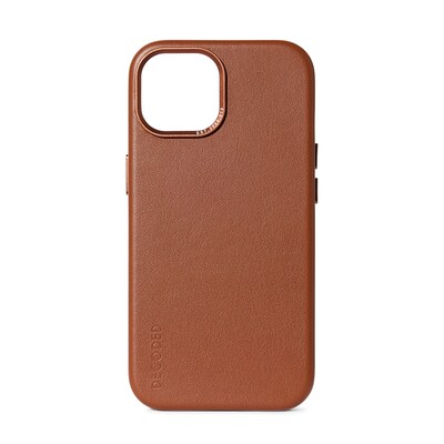 the RTI günstig Kaufen-Decoded Leather Backcover für iPhone 15 Tan. Decoded Leather Backcover für iPhone 15 Tan <![CDATA[• Kompatibel mit dem iPhone 15 • MagSafe-Schutzhülle mit Verkleidung aus hochwertigem Echtleder • Kameraring aus Metall • Metallknöpfe so