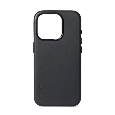 Decoded Leather Backcover für iPhone 15 Pro Black
