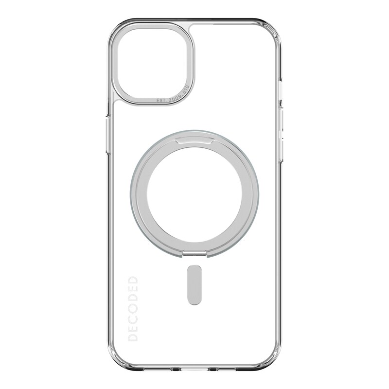 Decoded Recycled Plastic Loop Stand Backcover iPhone 15 Plus Transparant