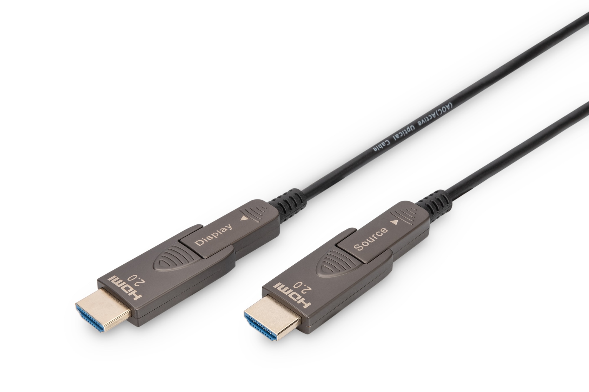 DIGITUS 4K HDMI AOC Verbindungskabel HDMI auf HDMI Abnehmbare Stecker 4K 10m