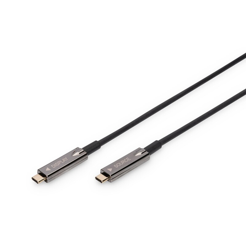 DIGITUS USB Type-C - USB Type-C AOC Hybrid Glasfaserkabel 4K, 10m