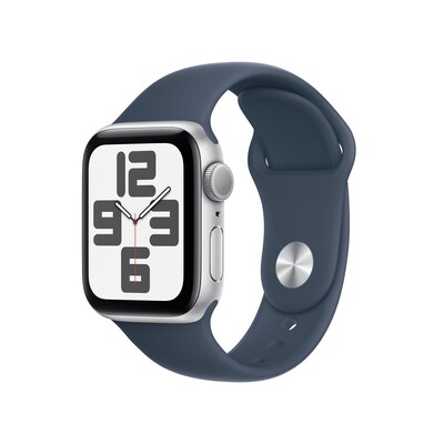 Sturmblau günstig Kaufen-Apple Watch SE (2. Gen) GPS 40mm Alu Silber Sportarmband Sturmblau - S/M. Apple Watch SE (2. Gen) GPS 40mm Alu Silber Sportarmband Sturmblau - S/M <![CDATA[• GPS • Kann schön viel. Für ganz schön wenig. • Großartig. Auch der Preis. • Hat mehr 