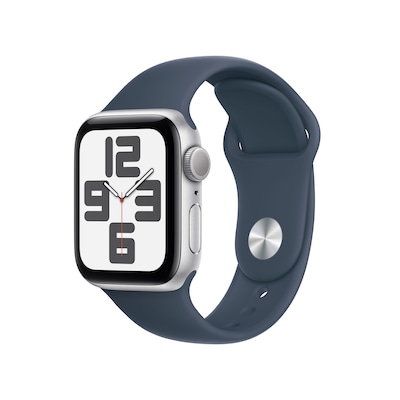 Apple Watch günstig Kaufen-Apple Watch SE (2. Gen) GPS 40mm Alu Silber Sportarmband Sturmblau - M/L. Apple Watch SE (2. Gen) GPS 40mm Alu Silber Sportarmband Sturmblau - M/L <![CDATA[• GPS • Kann schön viel. Für ganz schön wenig. • Großartig. Auch der Preis. • Hat mehr 