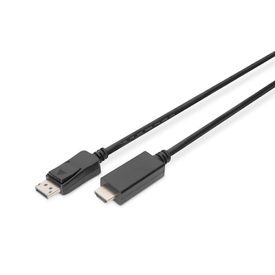 Port Hdmi günstig Kaufen-DIGITUS Displayport Adapterkabel, DP - HDMI Typ A St/St, 2.0m. DIGITUS Displayport Adapterkabel, DP - HDMI Typ A St/St, 2.0m <![CDATA[• Displayport-Kabel • Anschlüsse: DP Stecker und HDMI A • Farbe: schwarz, Länge: 2,0m • Unterstützt HDCP und D