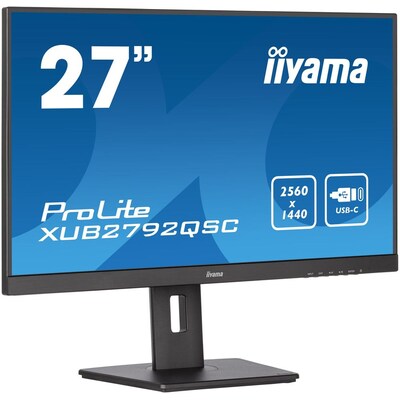 iiyama günstig Kaufen-iiyama ProLite XUB2792QSC-B5 68.6 cm (27") WQHD IPS Monitor DP/HDMI/USB-C. iiyama ProLite XUB2792QSC-B5 68.6 cm (27") WQHD IPS Monitor DP/HDMI/USB-C <![CDATA[• Energieeffizienzklasse: E • Größe: 68,6 cm (27 Zoll) 16:9, Auflösung: 2.560x1.44