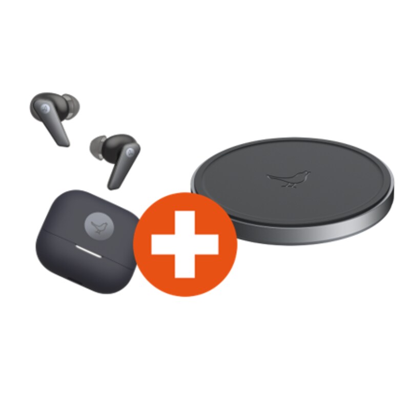 Libratone AIR+ 3 In-Ear Kopfhörer schwarz + COIL kabellose Ladestation