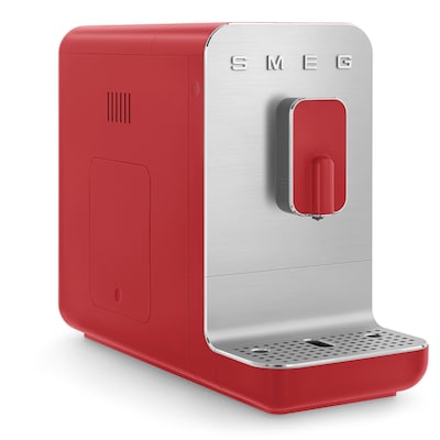 50 Mat günstig Kaufen-Smeg BCC01RDMEU 50s Style Kaffeevollautomat, rot-matt. Smeg BCC01RDMEU 50s Style Kaffeevollautomat, rot-matt <![CDATA[• Programmierung aller Kaffeespezialitäten • Abnehmbarer Wassertank mit 1,2 Liter Fassungsvermögen]]>. 