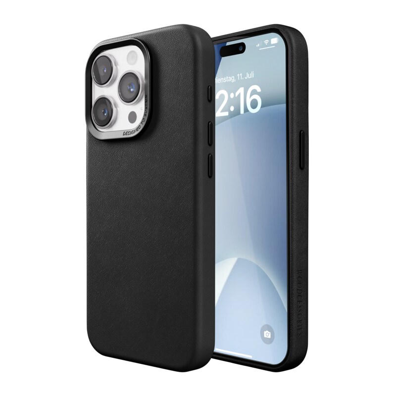 Woodcessories Bio Leather Case MagSafe iPhone 15 Pro Black