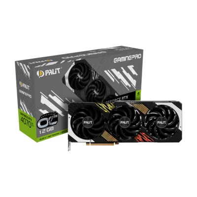 PRO mit günstig Kaufen-PALIT GeForce RTX 4070Ti GamingPro OC 12GB. PALIT GeForce RTX 4070Ti GamingPro OC 12GB <![CDATA[• GeForce RTX 4070Ti , Ada Lovelace mit DLSS 3 • 12GB GDDR6X-RAM (192bit-Speicherinterface) 21 Gbps 504 Gbit/s • Coretakt: 2310 (Boost 2760) MHz • 3xDP