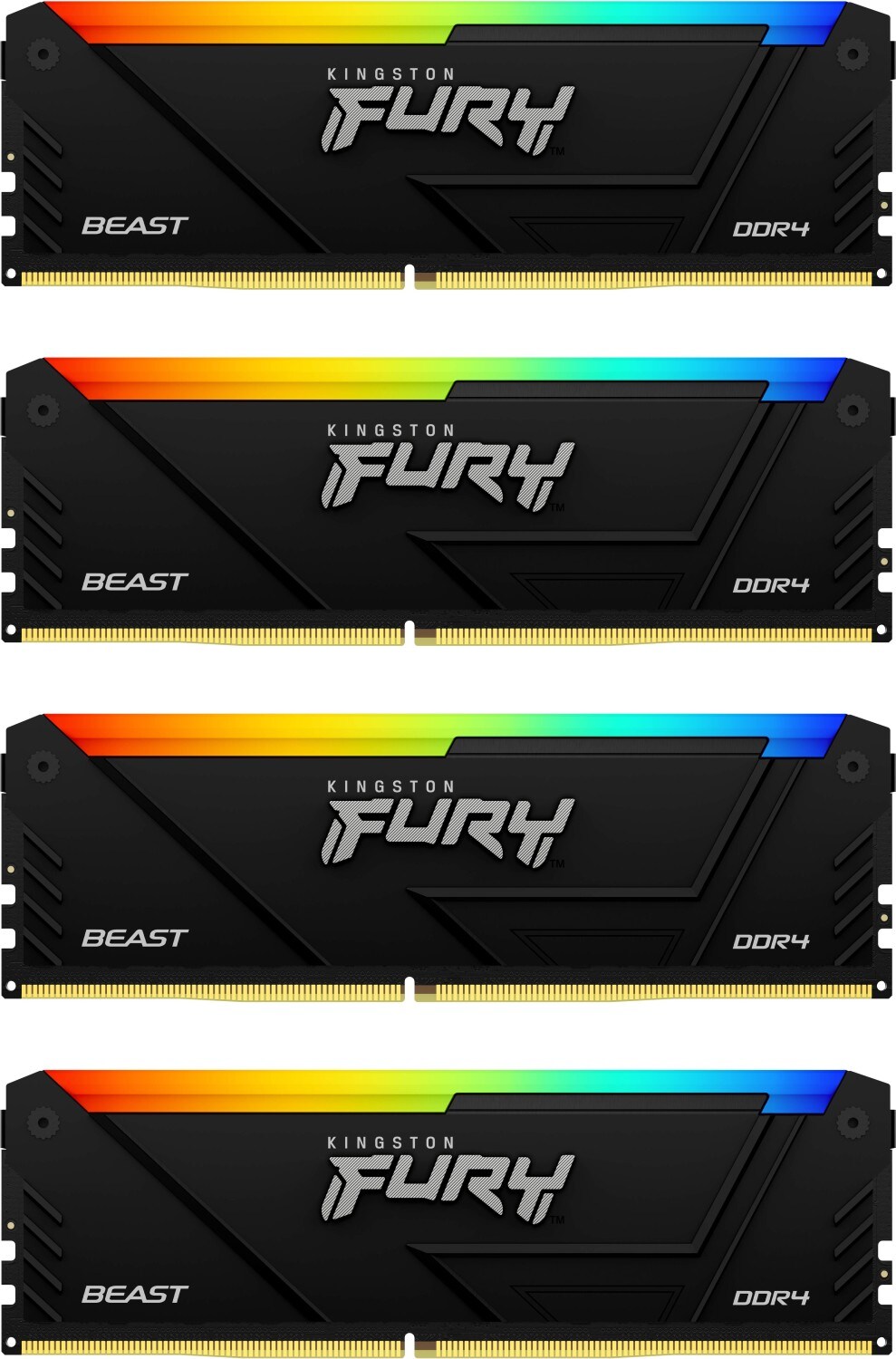 32GB (4x8GB) KINGSTON FURY Beast RGB DDR4-3200 CL16 RAM Gaming Arbeitsspeicher