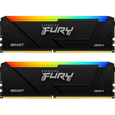 Image of 32GB (2x16GB) KINGSTON FURY Beast RGB DDR4-3200 CL16 RAM Gaming Arbeitsspeicher